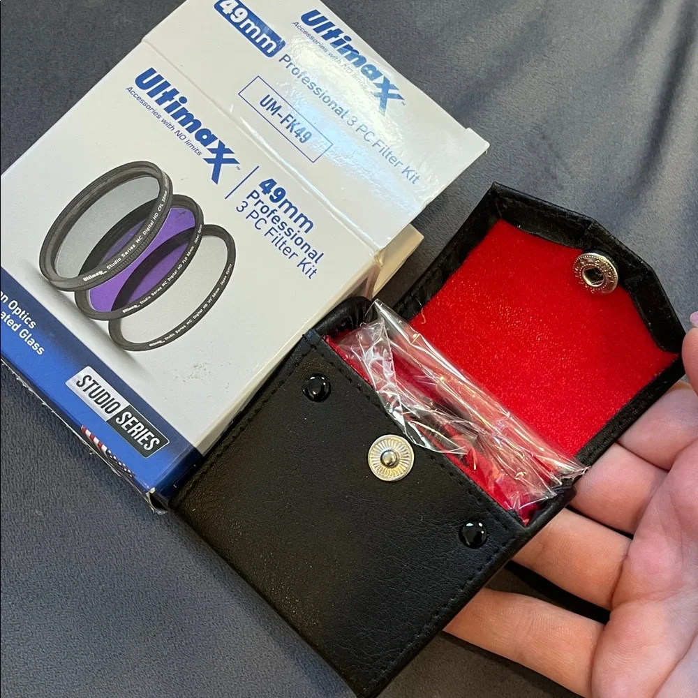 49mm Professional 3 PC Filter Kit - Black and Purple